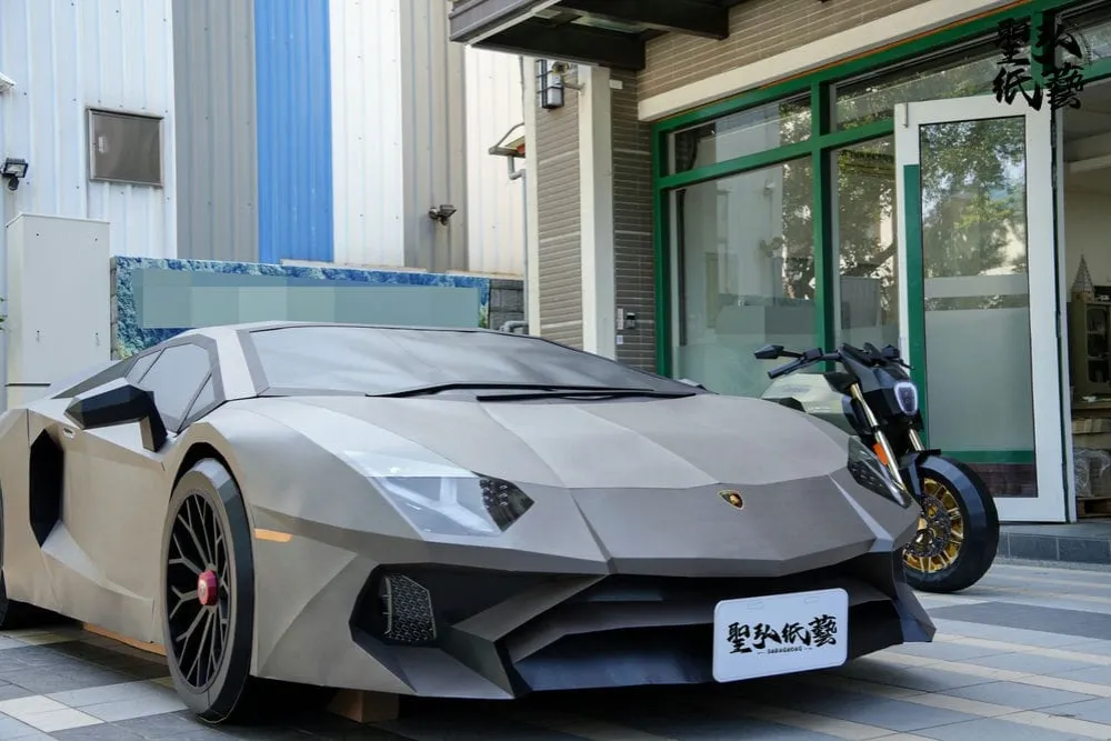 客製紙紮1：1藍寶堅尼 06
