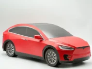 紙紮特斯拉 Model X(紅) 1