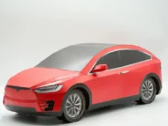 紙紮特斯拉 Model X(紅) 2